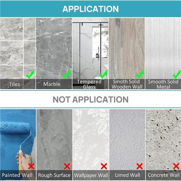 5 Pack Shower Caddy Shelves Organizer with 4 Hooks, Self Adhesive Rack Storage - Picture 7 of 8